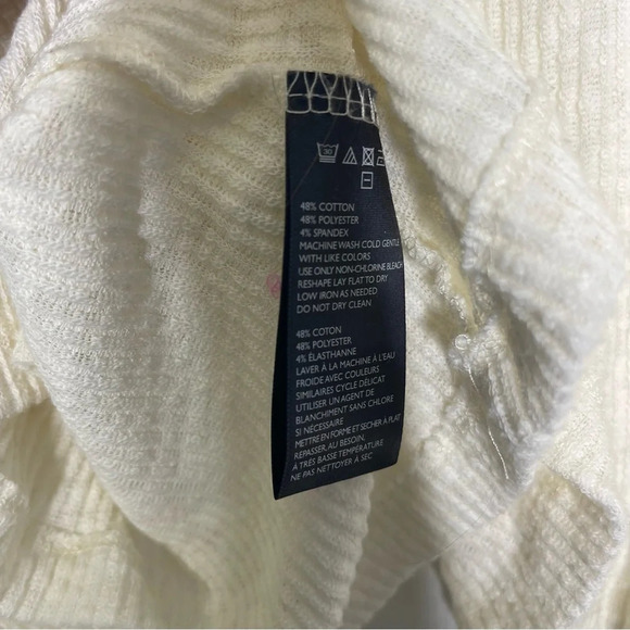 Free People Beach Ivory Cowl Neck Sweater Size Medium - Picture 5 of 8